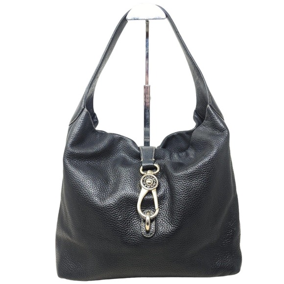 Dooney & Bourke Handbags - Dooney Bourke Purse Black Pebble Grain Leather Logo Lock Sac Hobo Shoulder Bag